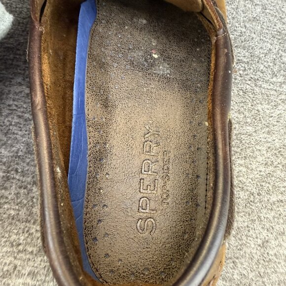 ✅Sperry Authentic Original A/O Boat Shoe Mens 10.5 Wide 2 Eye Brown Buck Leather - Picture 4 of 11